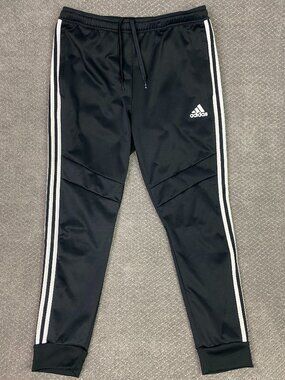Adidas Tiro 19 Track Pants Mens Large Black 3 Stripes tricot Soccer Tapered